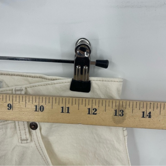 Abercrombie & Fitch ‘90s straight ultra high rise cream ivory Sz 26 2 raw hem - Picture 7 of 11